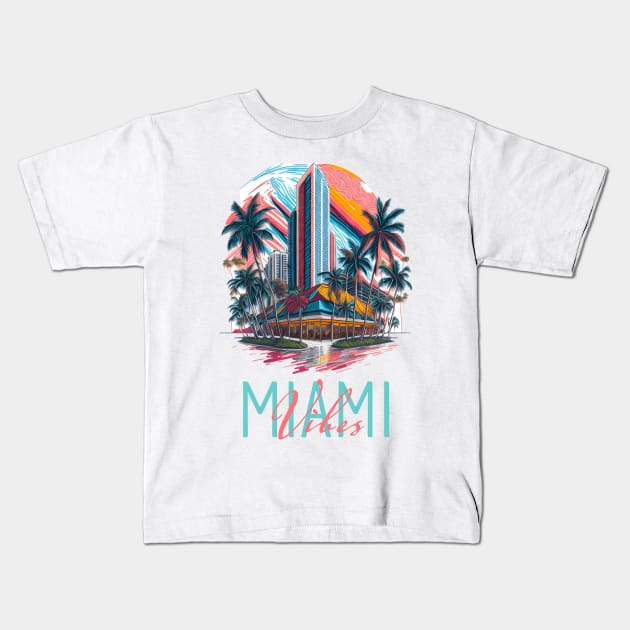 Miami Vibes Kids T-Shirt by TrendyTees